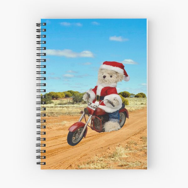 Item preview, Santa Teddy Bear rides motorbike in Desert designed and sold by Konjo-Photos.