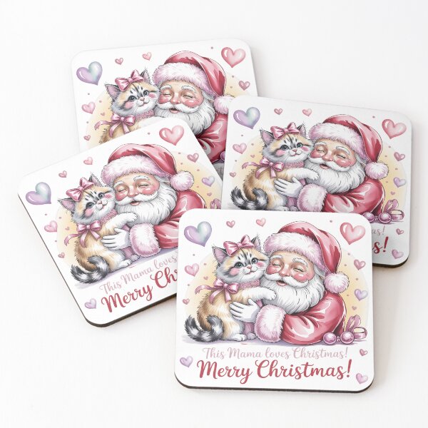 Item preview, Ragdoll cat merry Christmas Santa love designed and sold by kaka8888.