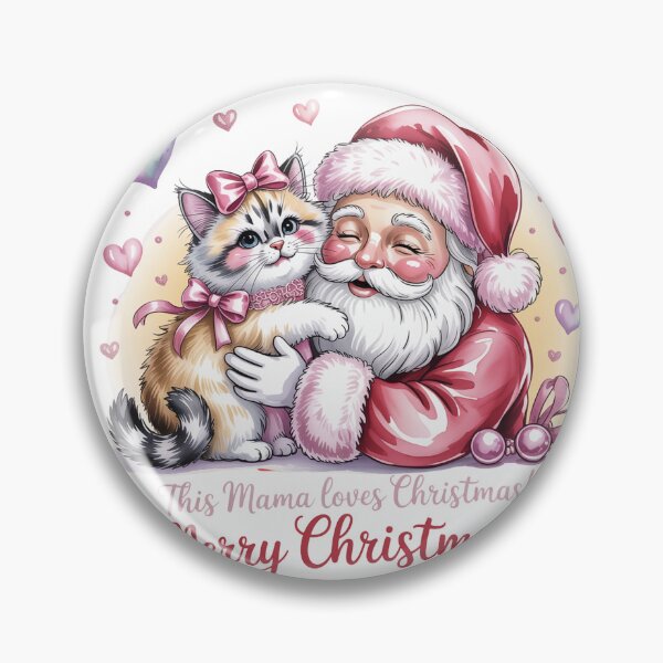 Item preview, Ragdoll cat merry Christmas Santa love designed and sold by kaka8888.