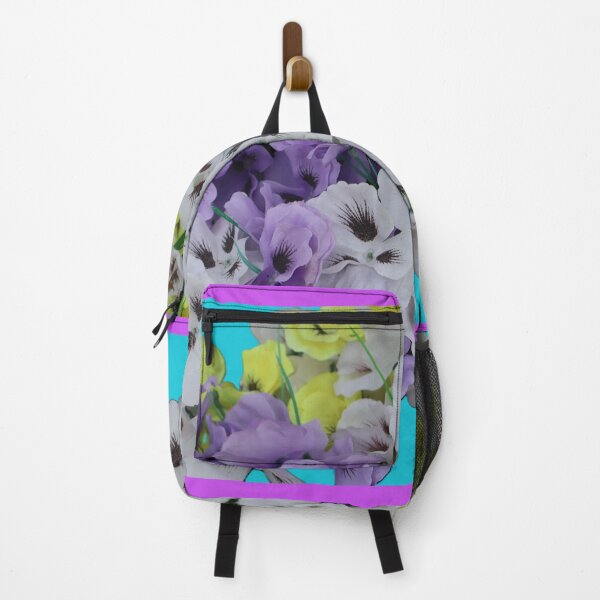 Item preview, Colorful flowers on light blue background designed and sold by kenkortner.