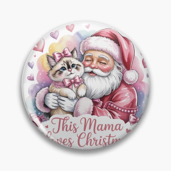 Item preview, Ragdoll cat merry Christmas Santa love designed and sold by kaka8888.