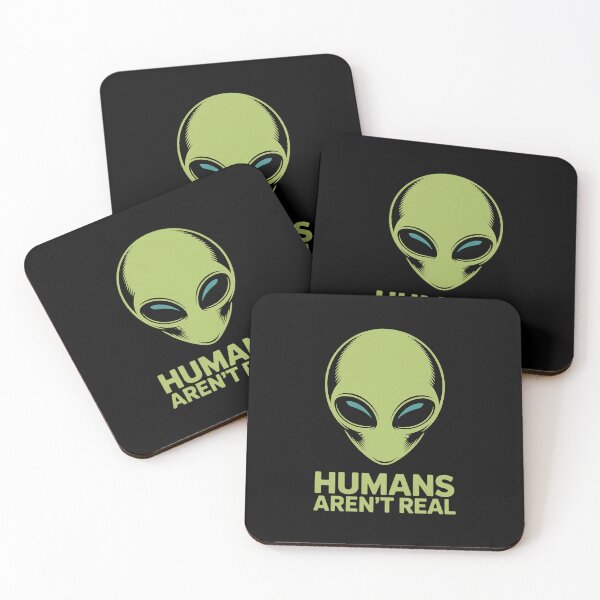 Item preview, Alien Funny Humans Aren't Real Cute UFO Gift designed and sold by MinaReinger.