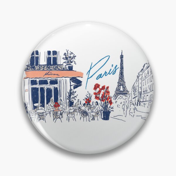 Item preview, Romantic Blue Watercolor Paris Illustration - Eiffel Tower Cityscape designed and sold by Ramona-Gliga.