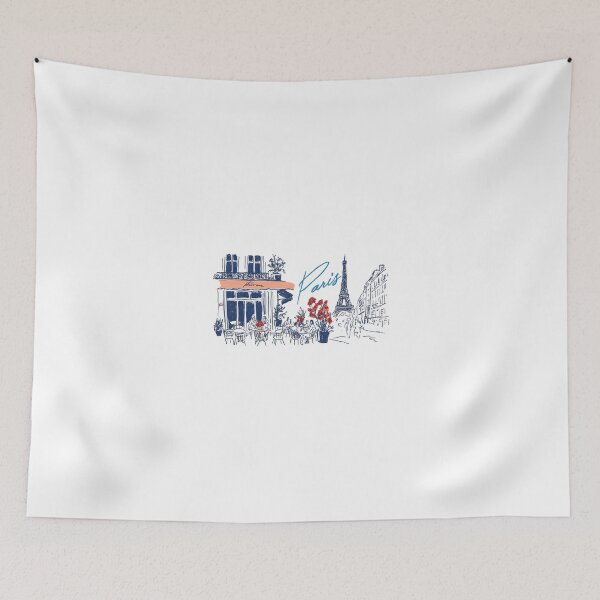Item preview, Romantic Blue Watercolor Paris Illustration - Eiffel Tower Cityscape designed and sold by Ramona-Gliga.