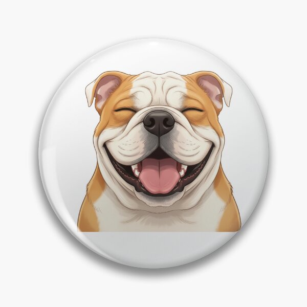 Item preview, Happy face of English Bulldog designed and sold by anuggra.