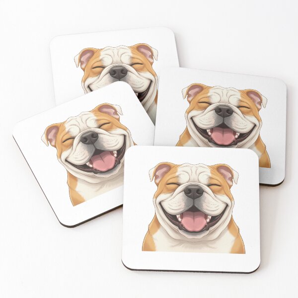 Item preview, Happy face of English Bulldog designed and sold by anuggra.