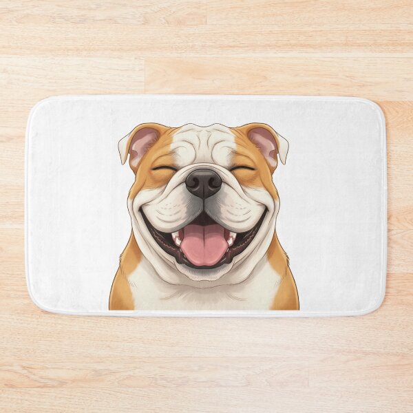 Item preview, Happy face of English Bulldog designed and sold by anuggra.
