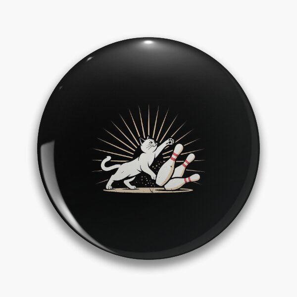 Item preview, Ornery Alley Cat Tipping Pins  Funny Bowling Attire designed and sold by AlbertaDana.