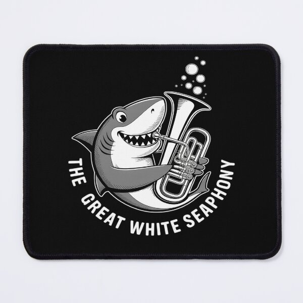 Item preview, Shark Playing Tuba Seaphony Funny Oceanic Tubist Musician designed and sold by FndPardaL.