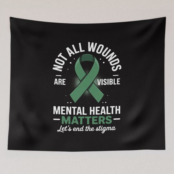Item preview, Not All Wounds Visible Mental Health Matters Aware Men Women designed and sold by GalaFunny.