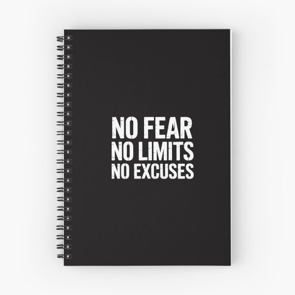 Item preview, No Fear No Limits No Excuses Motivational Gym Fitness designed and sold by GalaFunny.