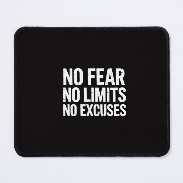 Item preview, No Fear No Limits No Excuses Motivational Gym Fitness designed and sold by GalaFunny.