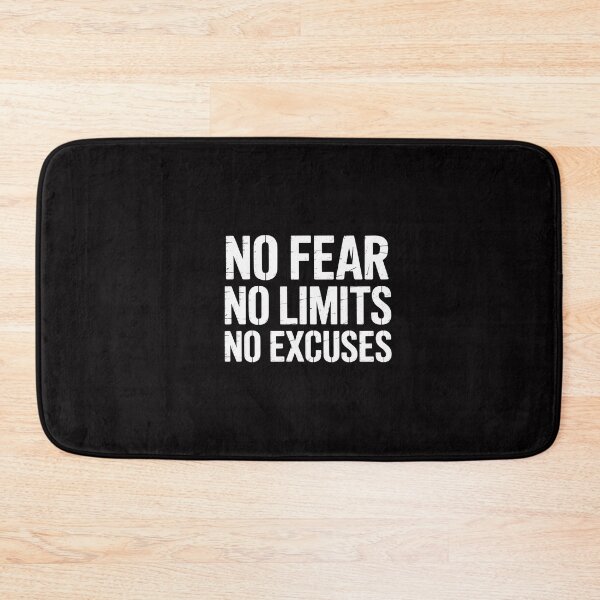 Item preview, No Fear No Limits No Excuses Motivational Gym Fitness designed and sold by GalaFunny.