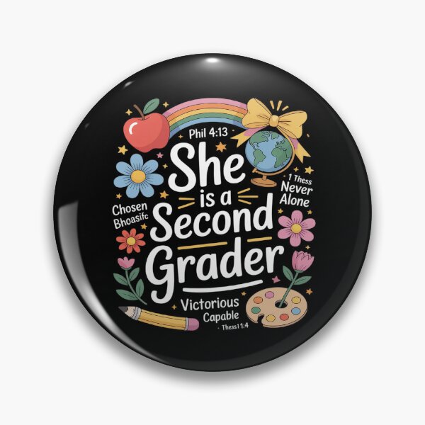 Item preview, She Is A Second Grader Bible Verses Back To School Floral designed and sold by FndPardaL.