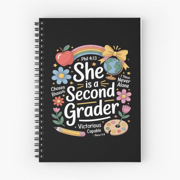 Item preview, She Is A Second Grader Bible Verses Back To School Floral designed and sold by FndPardaL.