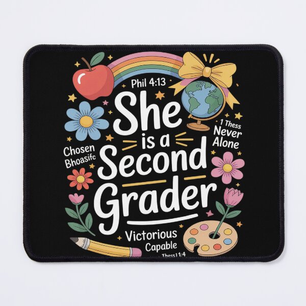 Item preview, She Is A Second Grader Bible Verses Back To School Floral designed and sold by FndPardaL.