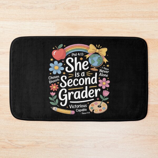 Item preview, She Is A Second Grader Bible Verses Back To School Floral designed and sold by FndPardaL.