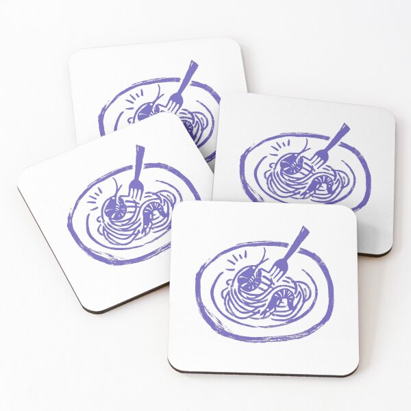 Item preview, Blue Shrimp & Spaghetti Doodle designed and sold by Ramona-Gliga.