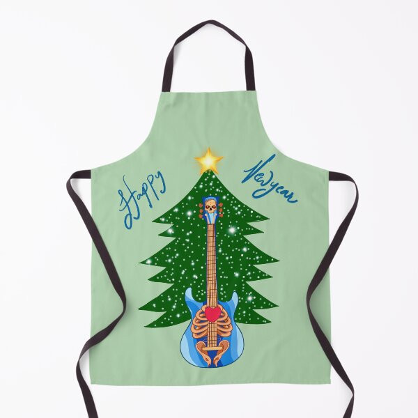 Item preview, Funny Heavy Metal Skeleton Guitar Christmas Tree Tee - Rocker Musician Gift designed and sold by CREEPY CRAZE.