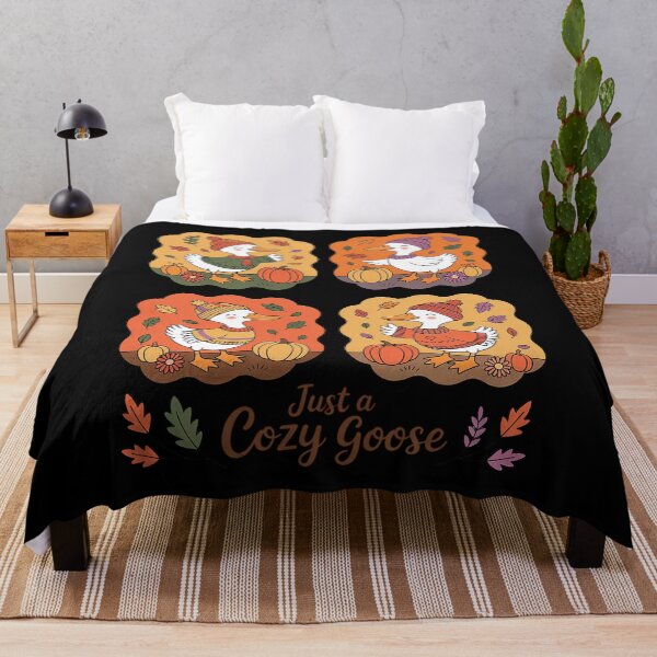 Item preview, Funny Silly Fall Goose Autumn Just A Cozy Goose Women Girl  designed and sold by AmparoBoyle.