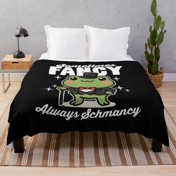 Item preview, Funny Sometimes Fancy Always Schmancy Cute Frog designed and sold by BrandyMartha.