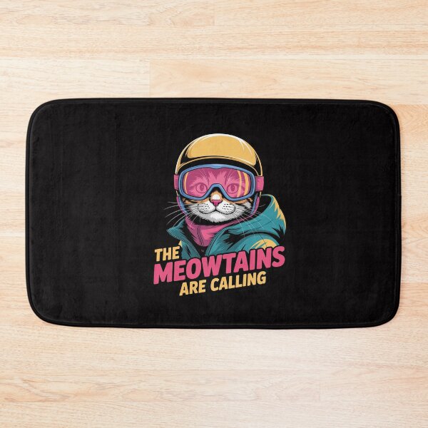 Item preview, Skiing Cat Gift Snowboarder Accessories The Meowtains Are Calling Cat Ski Snowboard designed and sold by GalaFunny.