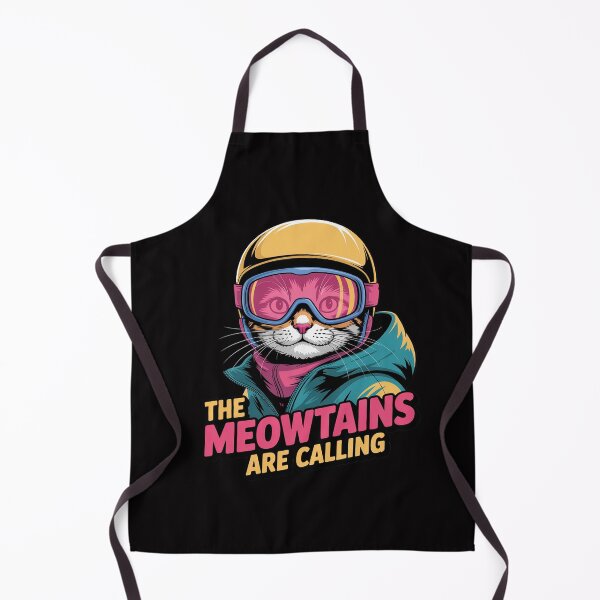 Item preview, Skiing Cat Gift Snowboarder Accessories The Meowtains Are Calling Cat Ski Snowboard designed and sold by GalaFunny.