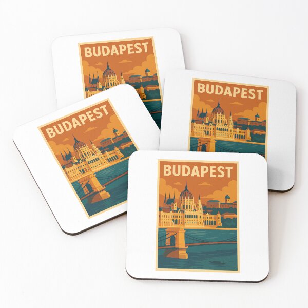 Item preview, Budapest, Hungary Retro Travel Poster designed and sold by JBWphotos.