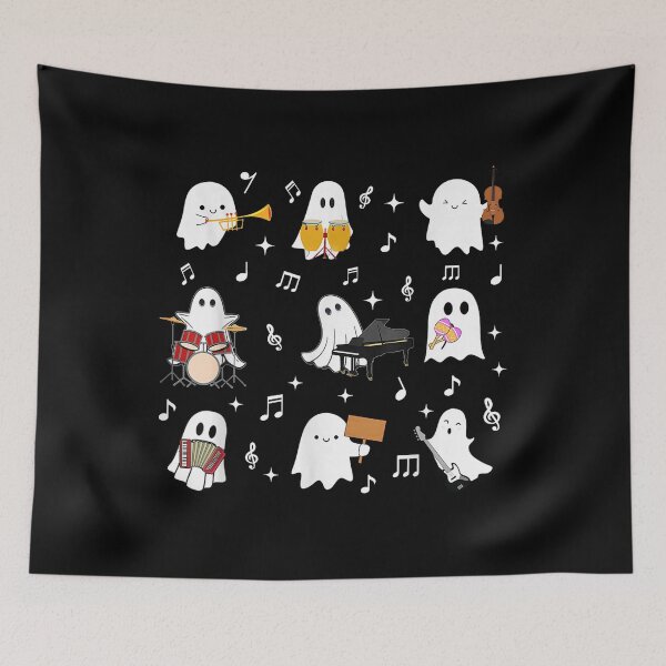 Item preview, Halloween Ghost Music Teacher Playing Instruments designed and sold by Hili1978.
