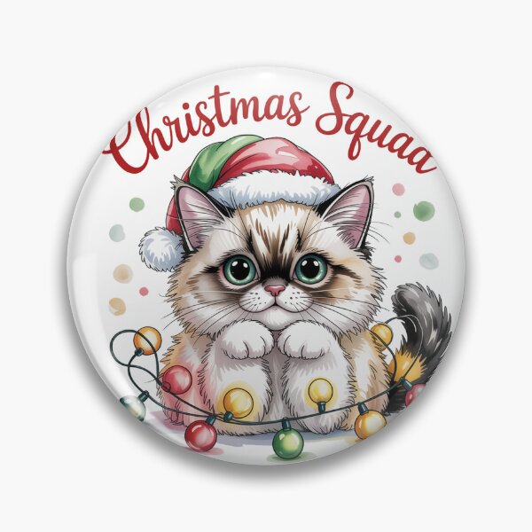 Item preview, Ragdoll cat merry Christmas Santa squad designed and sold by kaka8888.