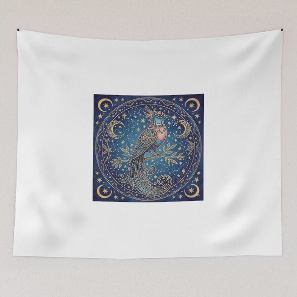 Item preview, The proud peacock among folk patterns designed and sold by Selenaemrak.