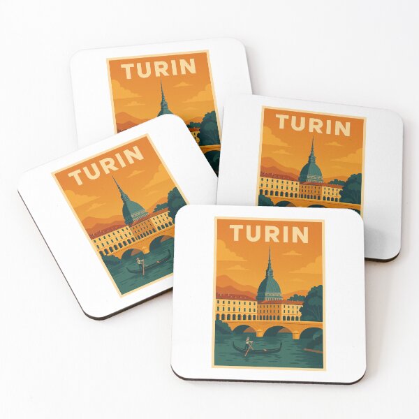 Item preview, Turin, Italy Retro Travel Poster designed and sold by JBWphotos.
