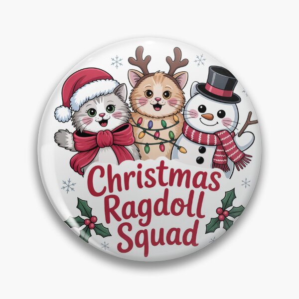 Item preview, Ragdoll cat merry Christmas Santa squad designed and sold by kaka8888.
