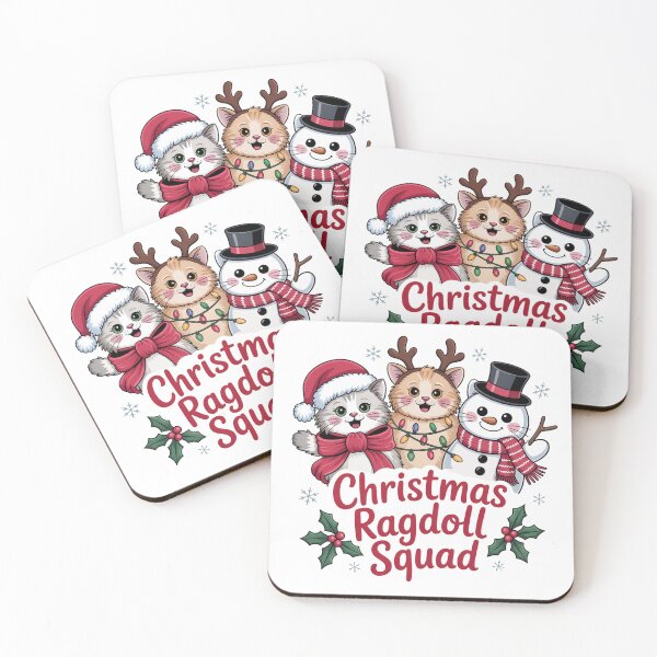 Item preview, Ragdoll cat merry Christmas Santa squad designed and sold by kaka8888.