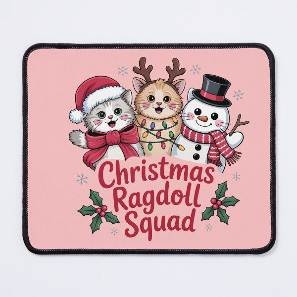 Item preview, Ragdoll cat merry Christmas Santa squad designed and sold by kaka8888.