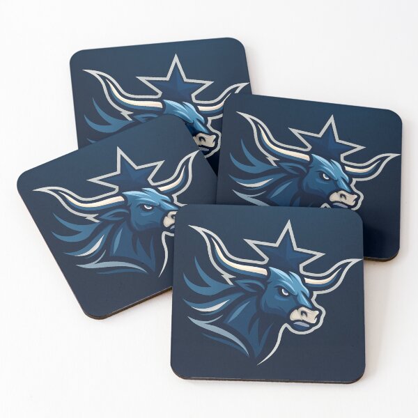 Item preview, Blue Longhorn Mascot – Modern Gridiron Vector Artwork designed and sold by Brennan Artistry.