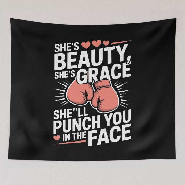 Item preview, She'll Punch You In The Face - Kickboxer Kickboxing Kickbox designed and sold by JaskconLIfe23.