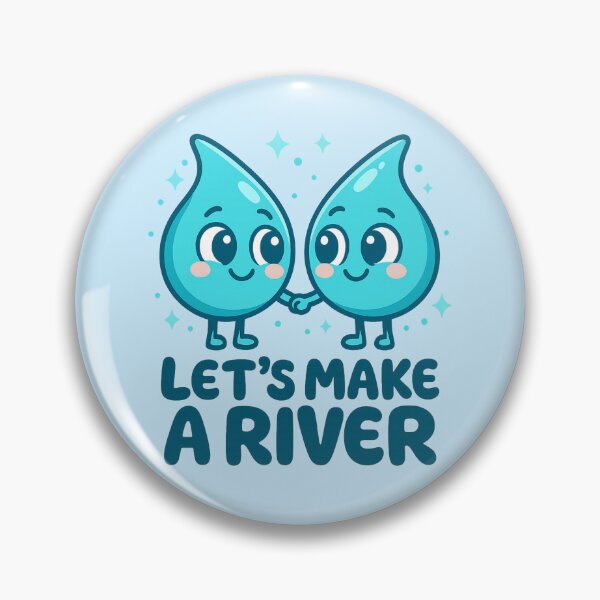 Item preview, Cute Waterdrop Love Illustration – “Let’s Make a River” – Transparent Cartoon Design designed and sold by JonelCrafts.