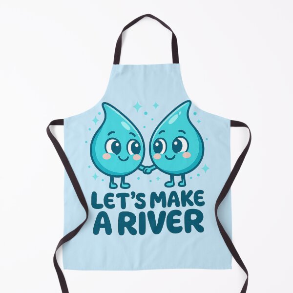 Item preview, Cute Waterdrop Love Illustration – “Let’s Make a River” – Transparent Cartoon Design designed and sold by JonelCrafts.