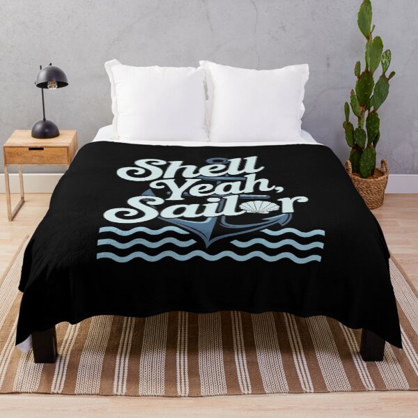 Item preview, Shell Yeah Sailor Beach Summer Anchor Ocean Waves designed and sold by JaskconLIfe23.
