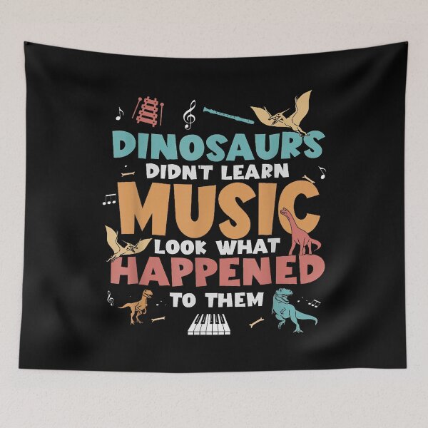Item preview, Dinosaurs Didn’t Learn Music Funny Teacher Student designed and sold by Hili1978.