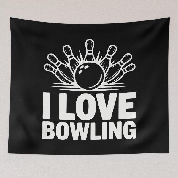 Item preview, I Love Bowling Strikes Pins Fun Game designed and sold by JacquelineEnri.
