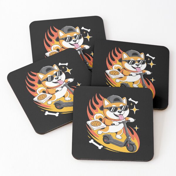 Item preview, Shiba Inu Dog Scooter Doggo Core Style Flame Pizz designed and sold by JaskconLIfe23.