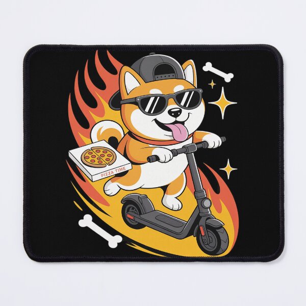 Item preview, Shiba Inu Dog Scooter Doggo Core Style Flame Pizz designed and sold by JaskconLIfe23.