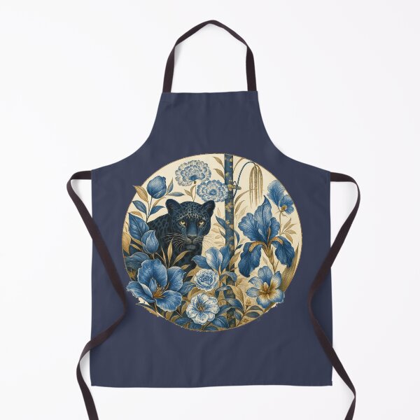 Item preview, Elegant Midnight Panther Floral Art designed and sold by farzan-design.