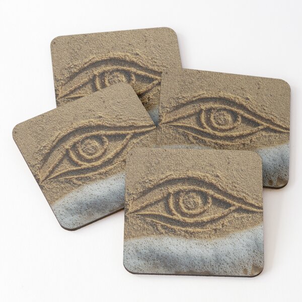 Item preview, Eye Symbol Drawn in Beach Sand designed and sold by chase-thewave.