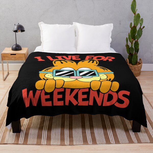 Item preview, Garfield I Live For The Weekends Funny Cool Quote designed and sold by sardencourey3.