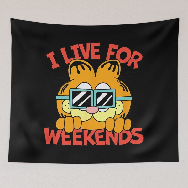 Item preview, Garfield I Live For The Weekends Funny Cool Quote designed and sold by sardencourey3.