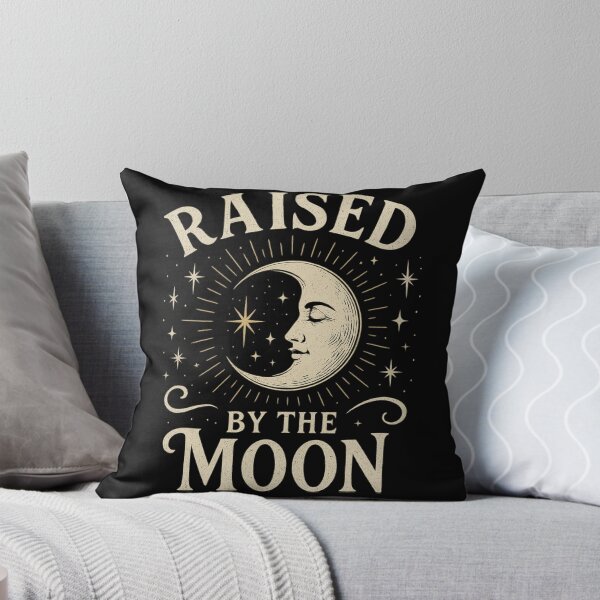 Item preview, Raised By the Moon – Celestial Crescent Moon Witchcore Aesthetic Design designed and sold by Mouraludia.