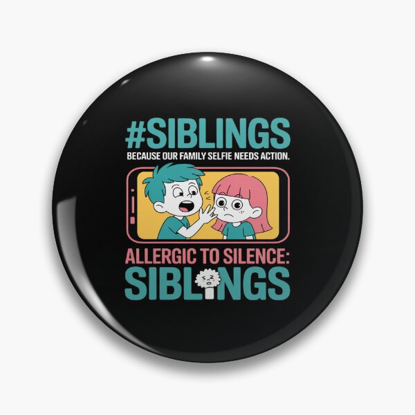 Item preview, Siblings Selfie Rivalry Hashtag Teal Magenta designed and sold by JaskconLIfe23.